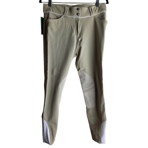 Elation Platinum Brookyn Tan Riding Breeches with White Accents
